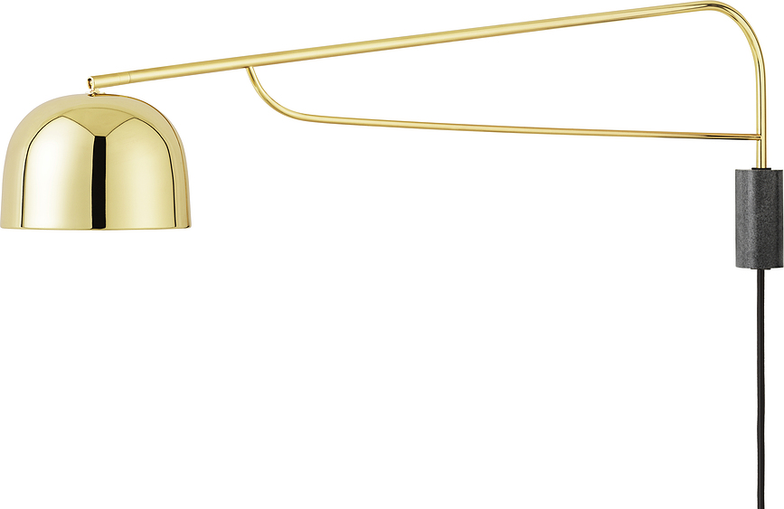 Lamåe til væg Grant 111 cm messing