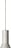 Lampa wisząca Hat 13 cm ciepłoszara