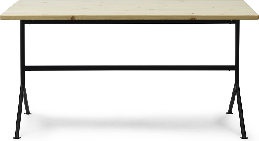 Psací stůl Kip na černých nožkách 150 cm světlé dřevo