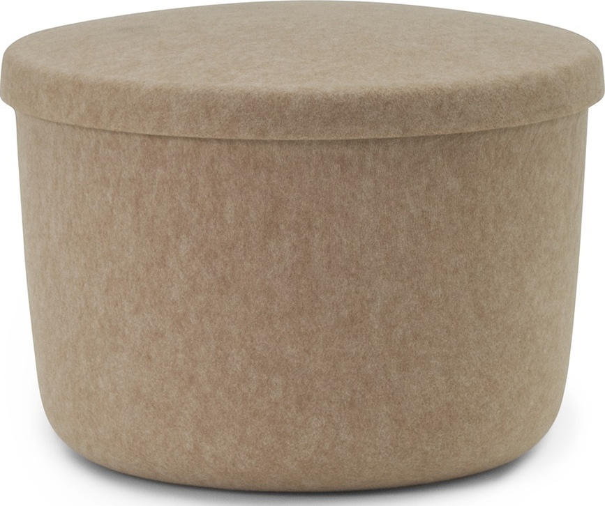Pufas - daiktadėžė Hide smėlio spalvos 52,5 cm