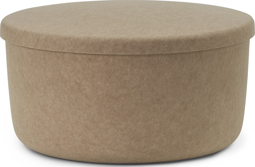 Pufs ar glabātuvi Hide smilšu krāsa 72 cm