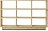 Regal Fyr 181 cm, Naturholz