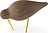 Shorebird Kleine dekorative Figur S aus Walnussholz auf Messingbeinen