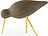 Statuine decorativa Shorebird M in legno di noce su gambe in ottone