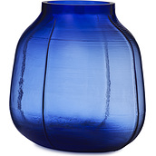 Step Vase 23 cm blau