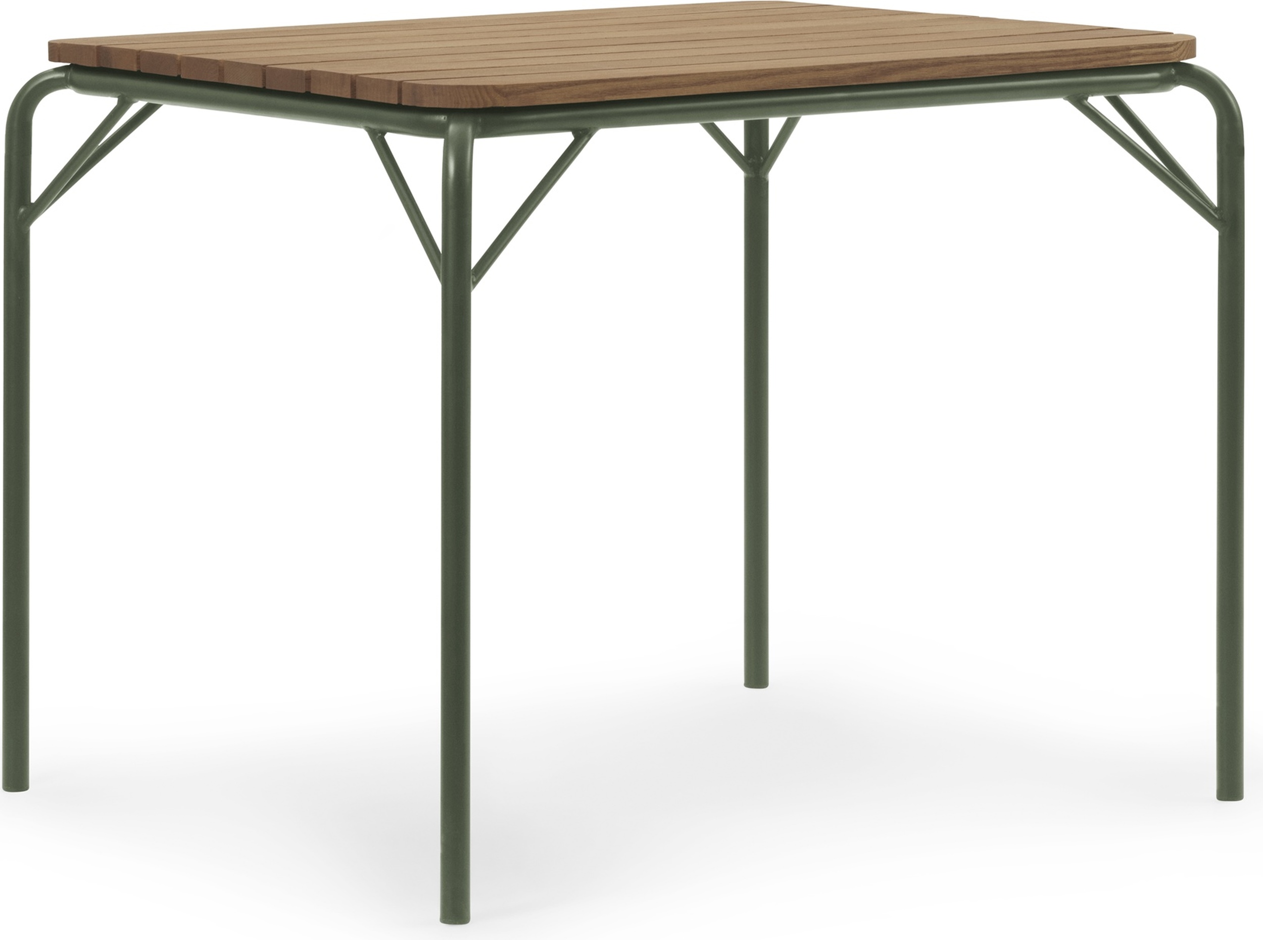 Stół ogrodowy Vig 80 x 90 cm ciemnozielony drewniany