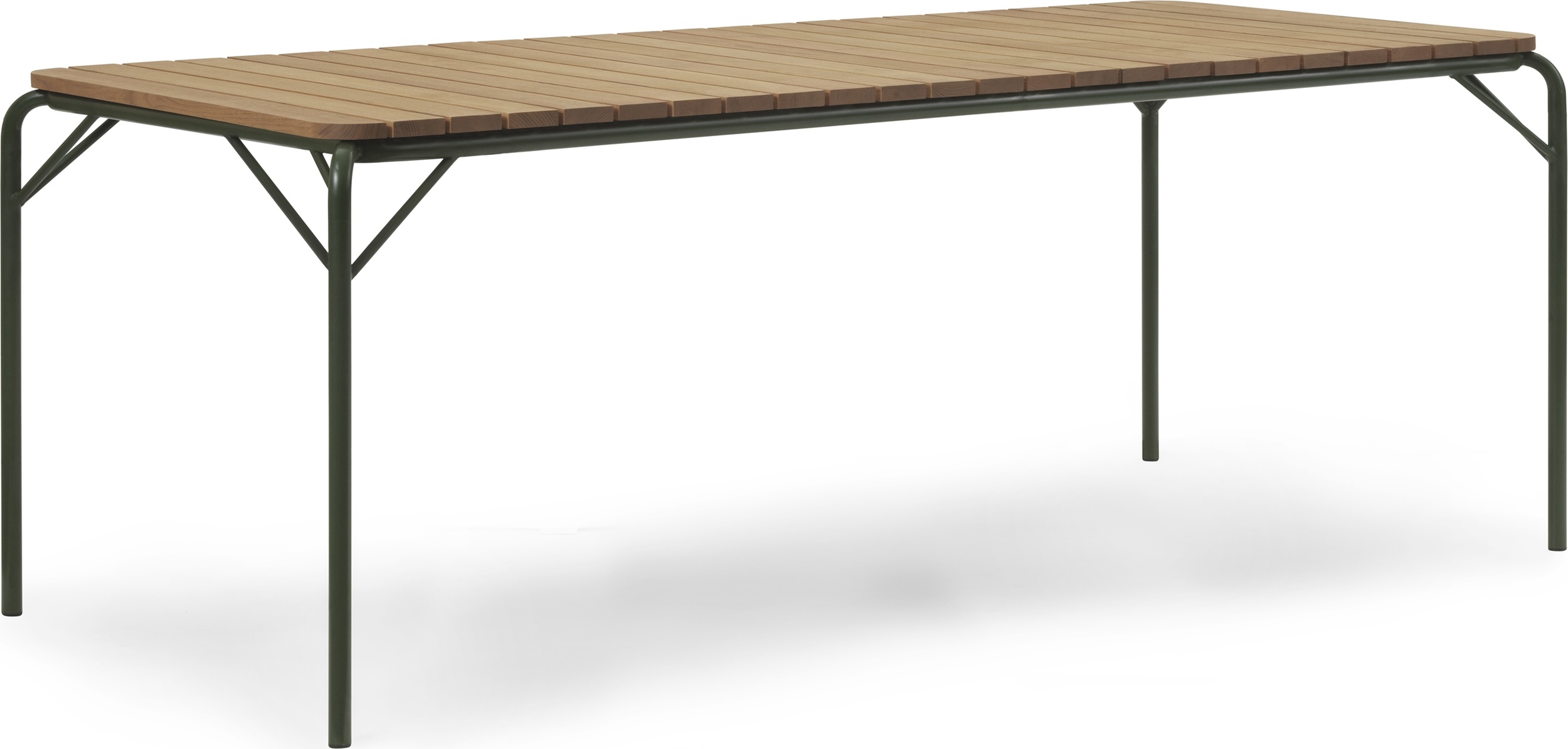 Stół ogrodowy Vig 90 x 200 cm ciemnozielony drewniany