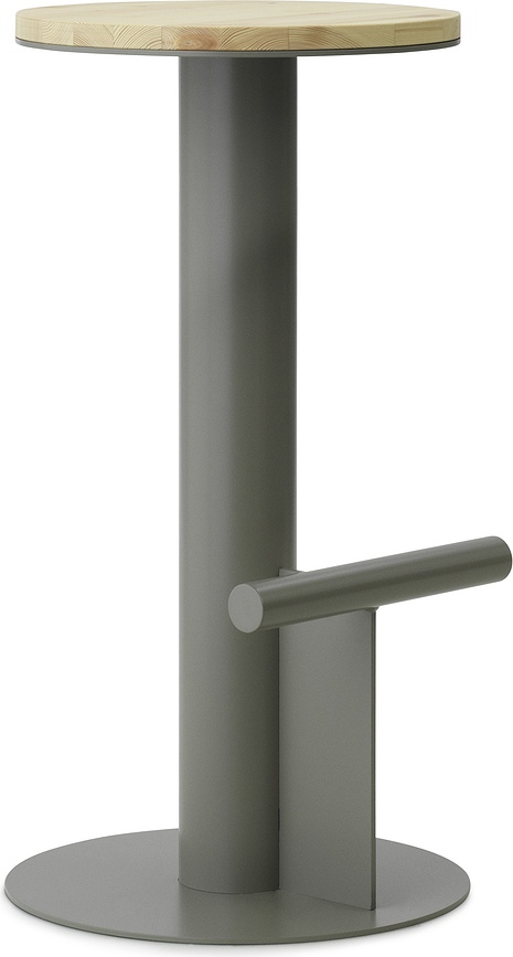 Stołek barowy Pole 75 cm szary
