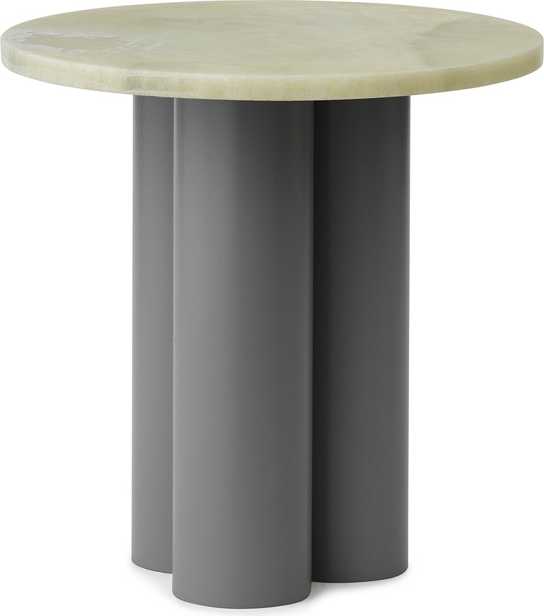Stolek Dit Onyx Emerald na šedých nožkách
