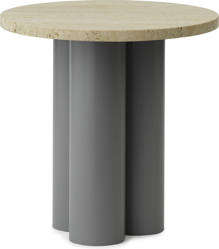 Stolek Dit Travertine Light na šedých nožkách