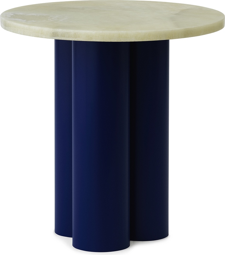 Stolik Dit Onyx Emerald na niebieskich nogach