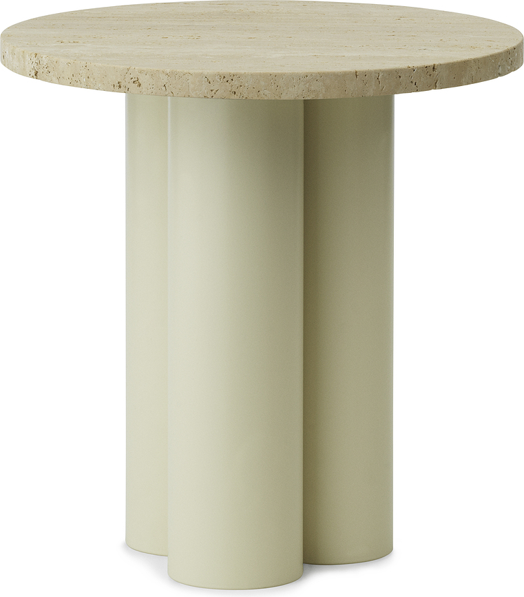 Stolík Dit Travertine Light na pieskovo béžových nohách
