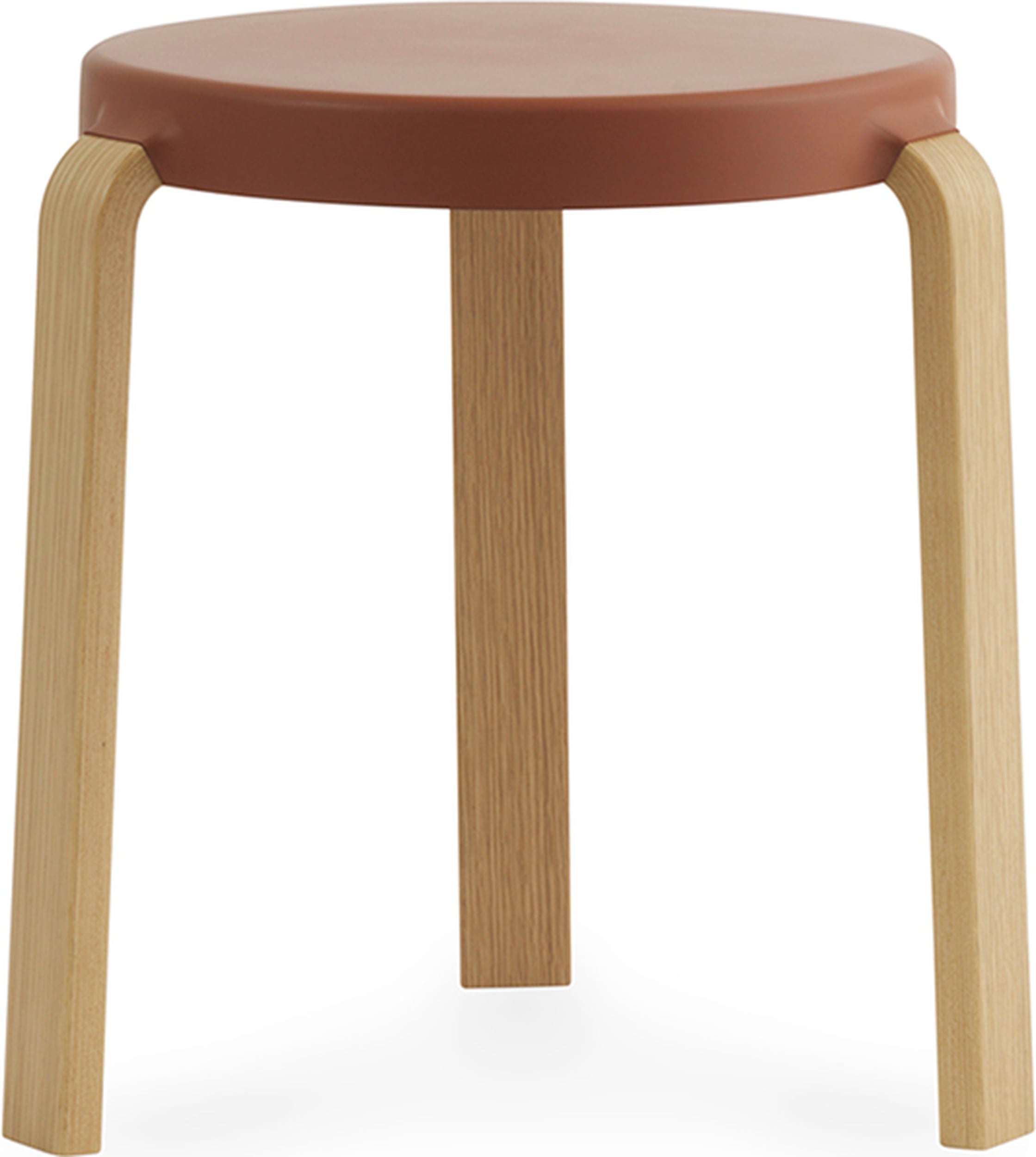 Tap Hocker karamellfarbig mit Beinen aus Eiche