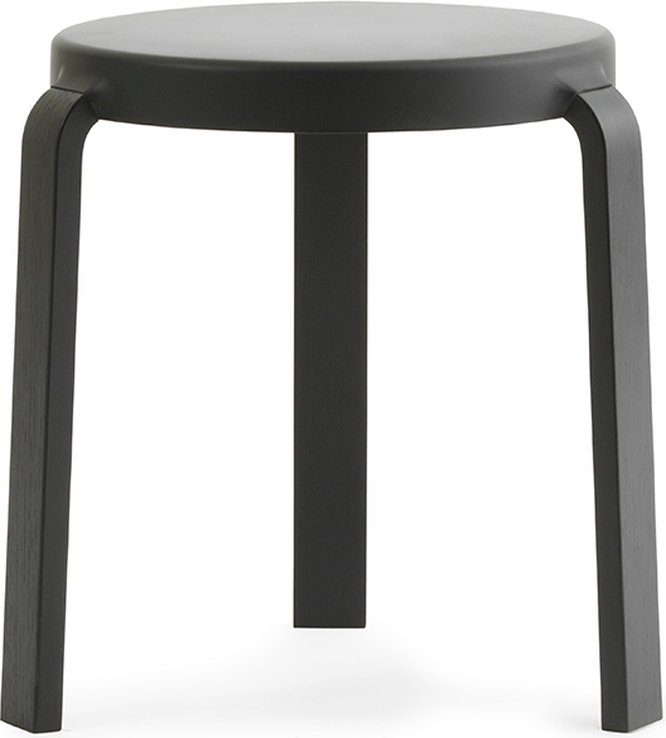 Tap Hocker schwarz mit Beinen schwarze Eiche