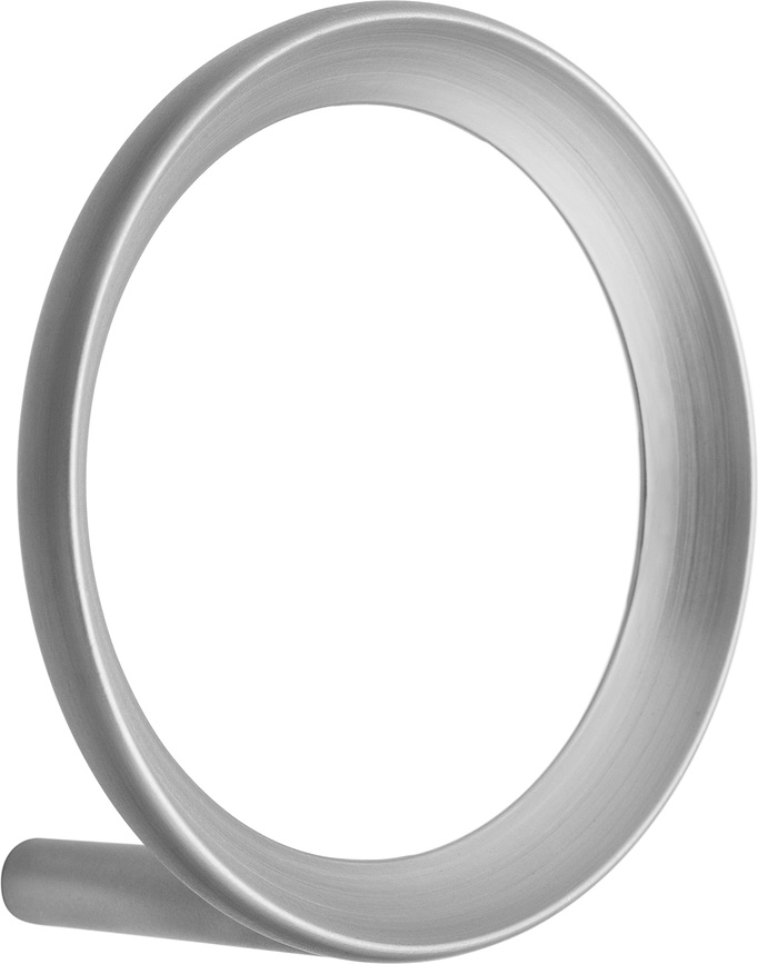 Vægkrog Loop L børstet zink