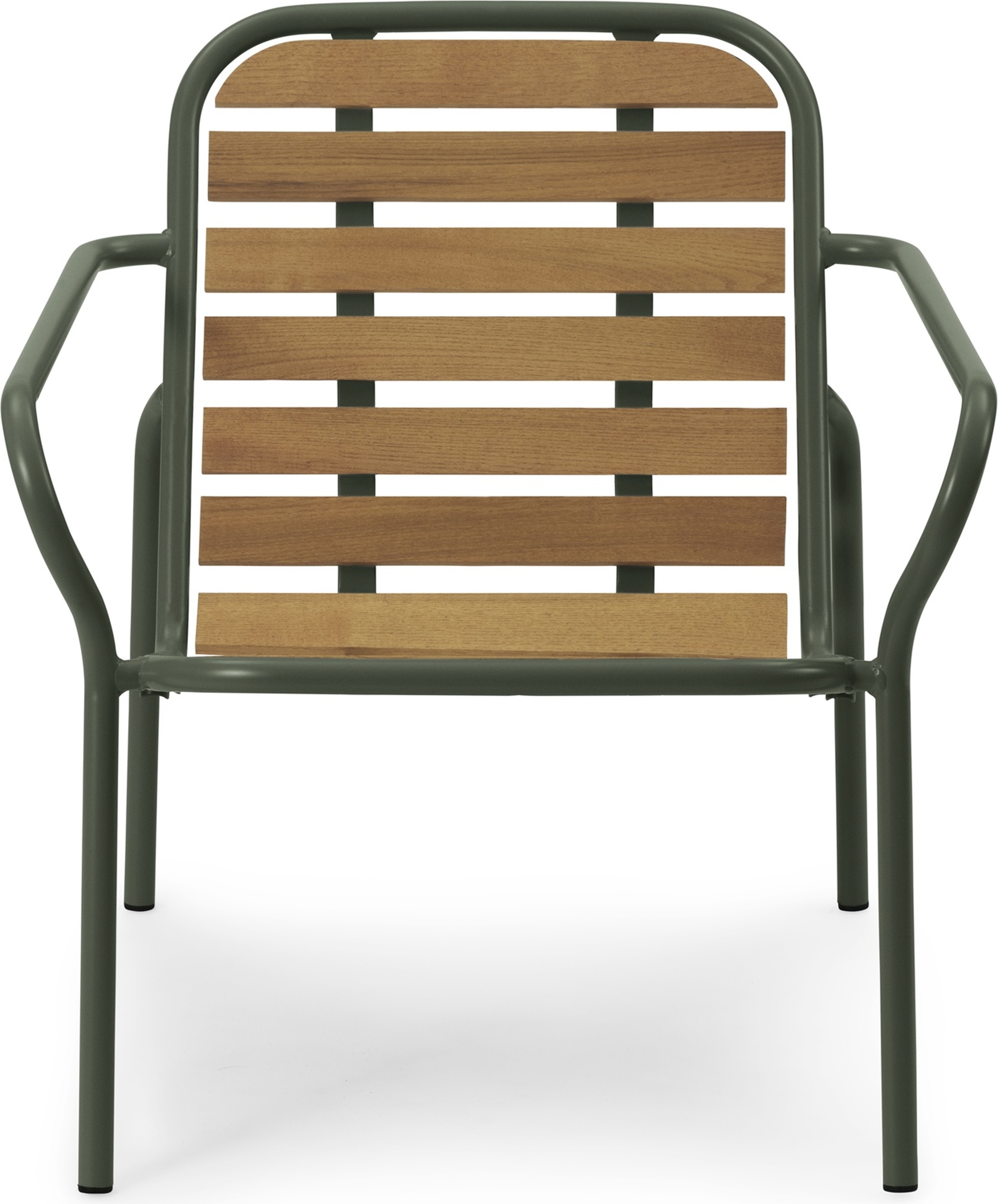 Vig Gartenstuhl 72,5 cm dunkelgrün aus Holz mit Armlehnen