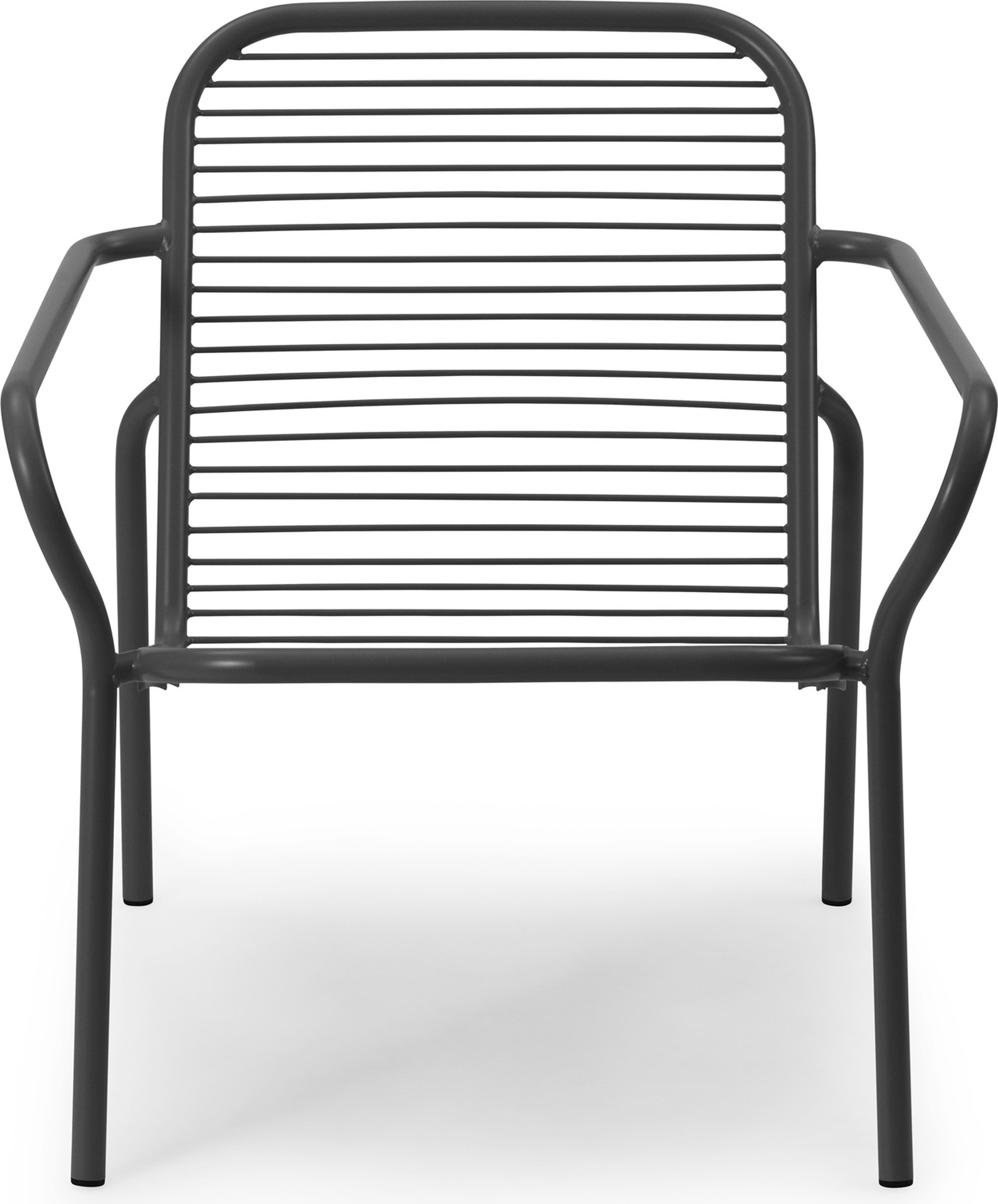 Vig Gartenstuhl 72,5 cm schwarz mit Armlehnen