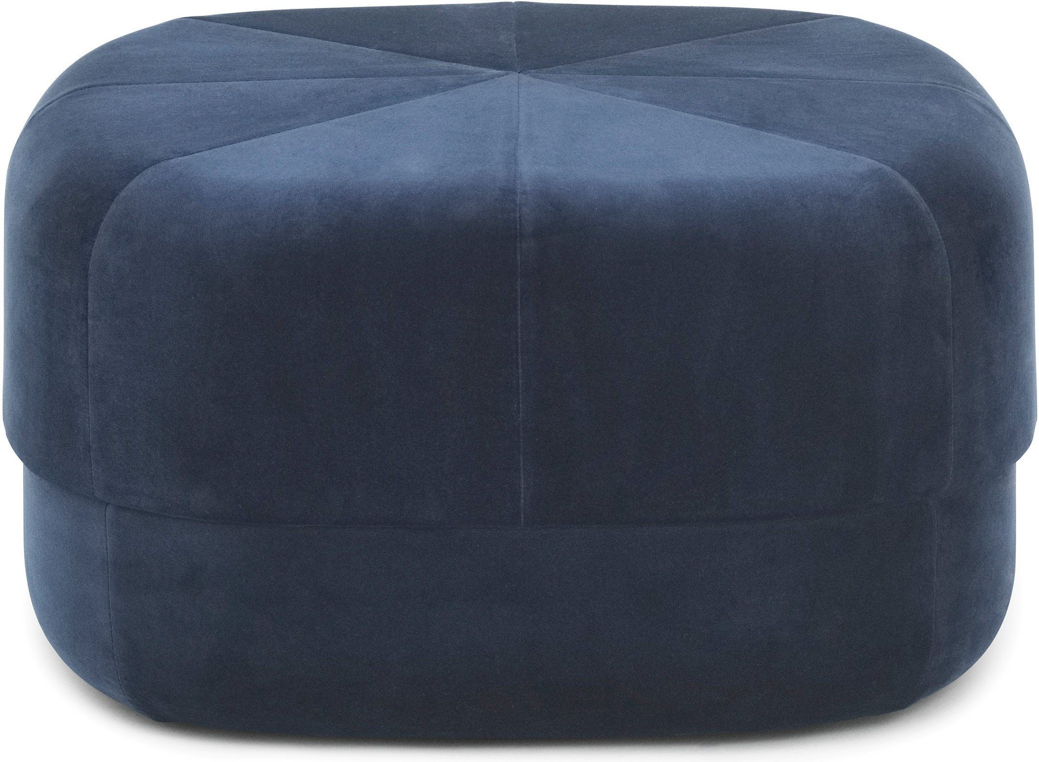 Circus Pouf L dunkelblau aus Velours