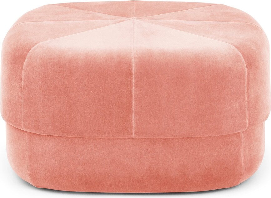 Circus Pouf L rosa aus Velours