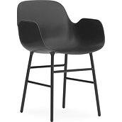 Fotel Form stalowe nogi czarny