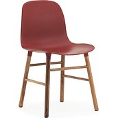 Krzesło Form czerwone orzechowa rama