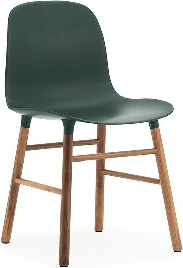 Krzesło Form zielone orzechowa rama