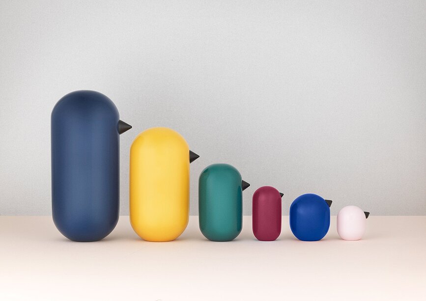 Little Bird Figurica dekorativna prirodni hrast 3 cm