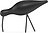 Shorebird Figurine, taille L, entièrement noire