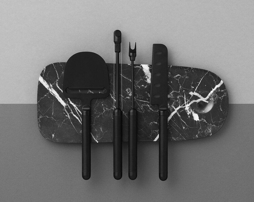 Tabla de mármol Pebble, rectangular