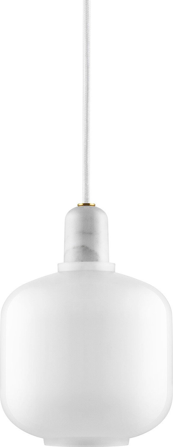 Závesná lampa Amp okrúhla biela