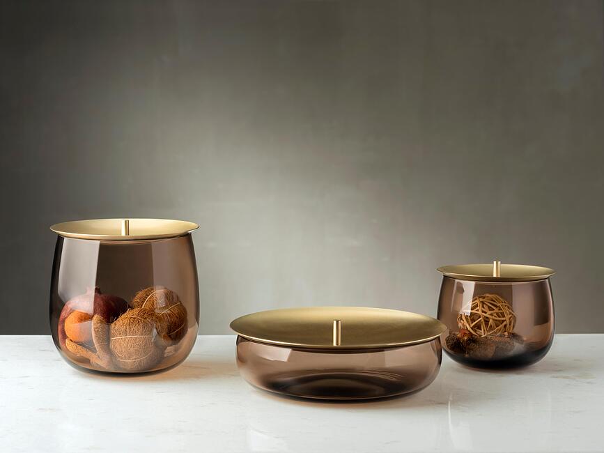 Beret Škatla za shranjevanje S, karamelna