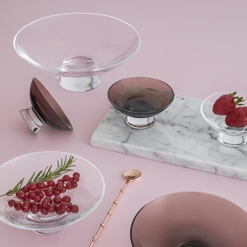 Bol con pie Silhouette S, caramelo