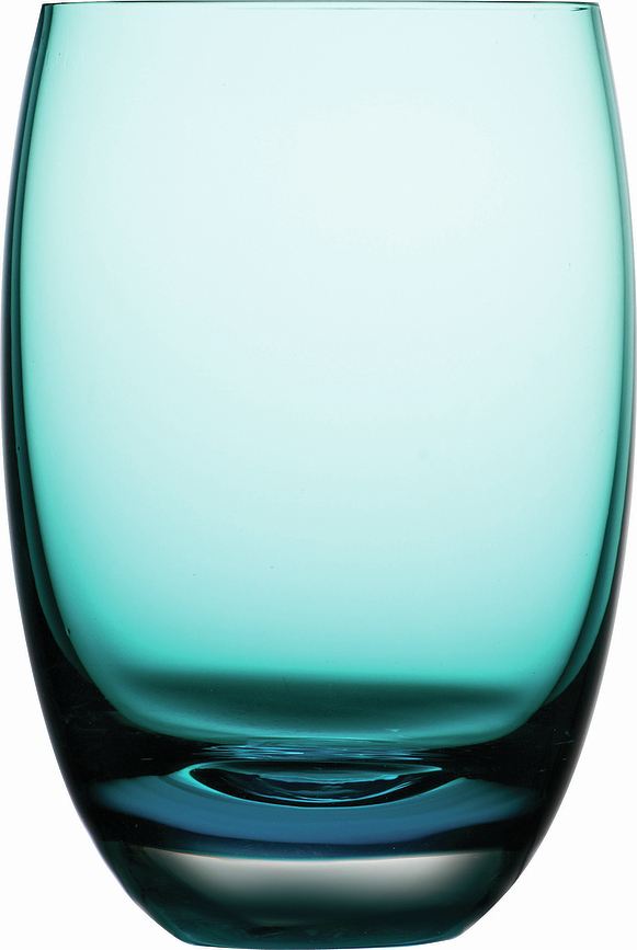 Colored O Glas 400 ml, turkos, 4 st