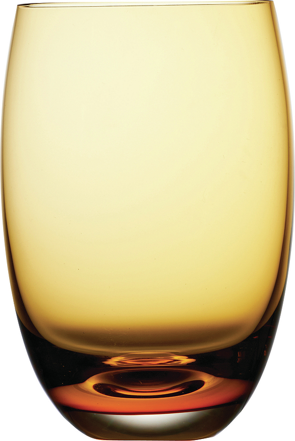 Colored O Ποτήρια, 400 ml, κεχριμπαρένια, 4 τμχ