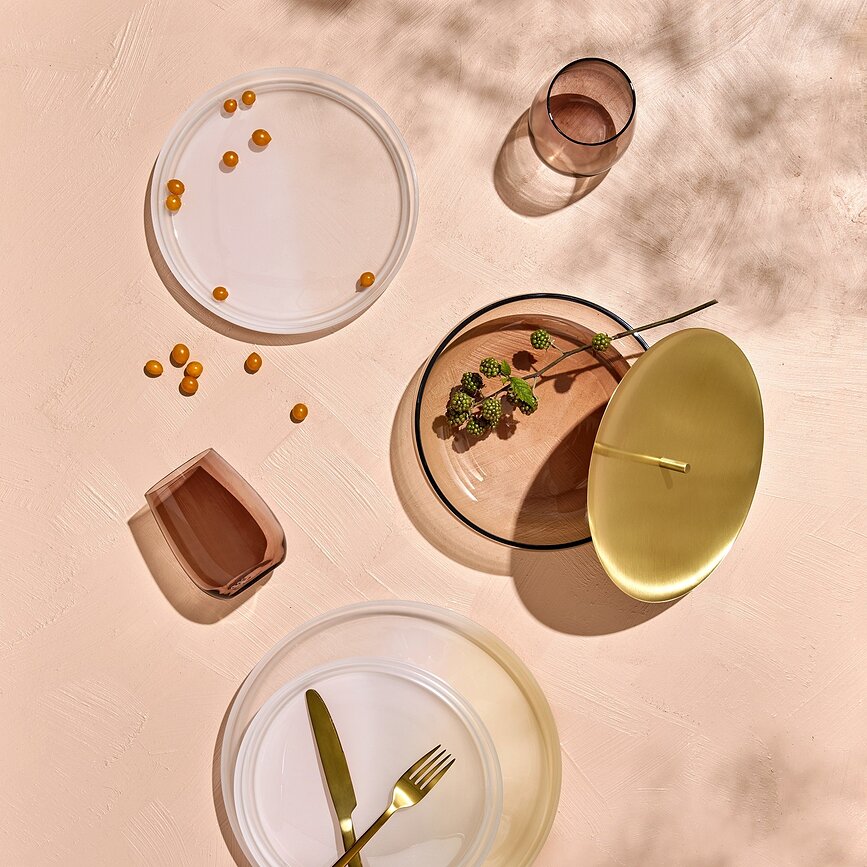 Colored U Čaše 440 ml karamel 4 kom.