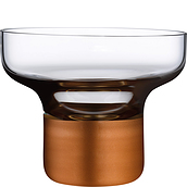 Contour Bowl 13 cm transparent mit Kupfersockel