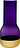 Contour Vase 40 cm violett mit goldfarbenem Sockel
