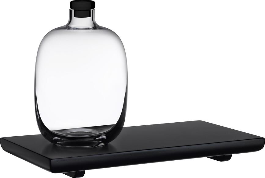 Decantador de whisky Malt, 1,1 L, con bandeja de madera, Set de 2 piezas