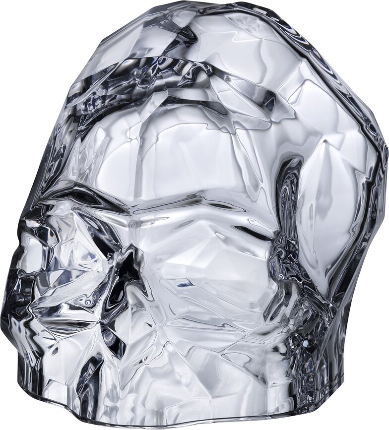 Figura de calavera Memento Mori, talla L, transparente