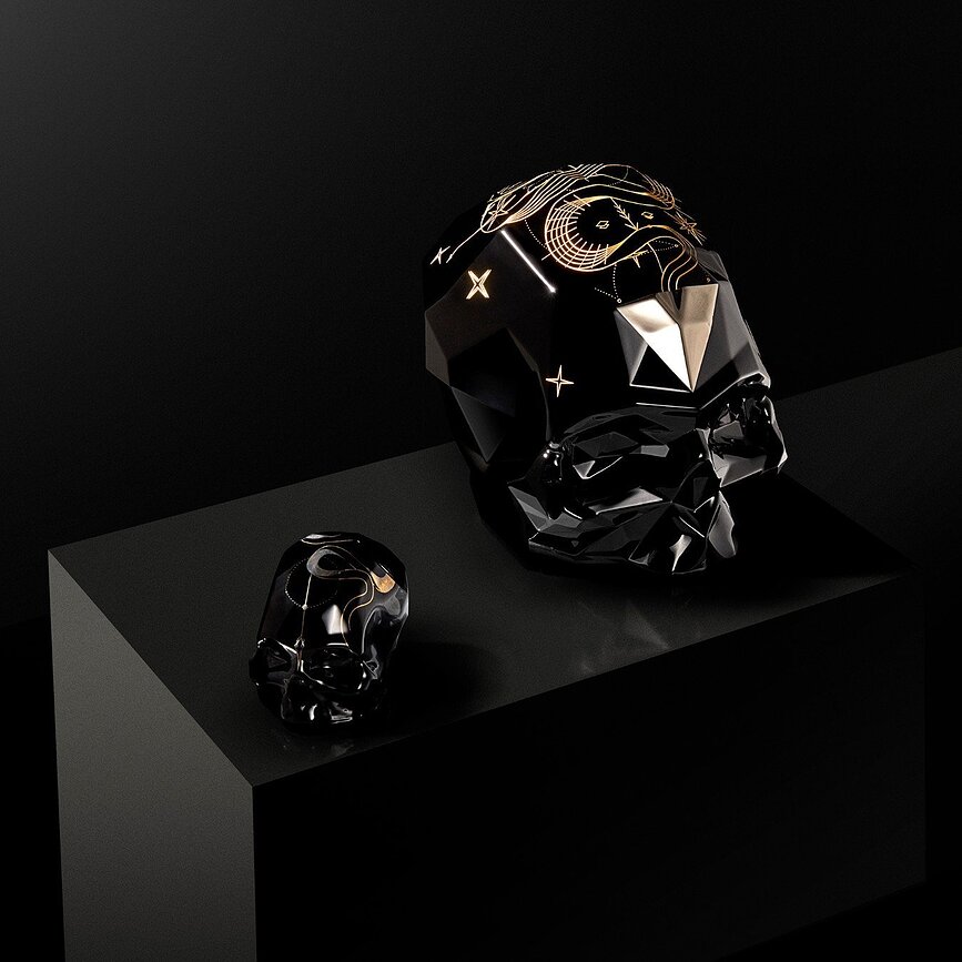 Figura decorativa calavera Memento Mori Rock & Pop by Erensu Ekmekçiler, talla S