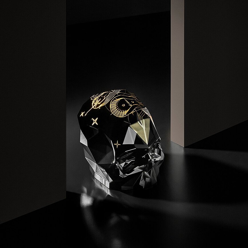 Figura decorativa calavera Memento Mori Rock & Pop by Erensu Ekmekçiler, talla S