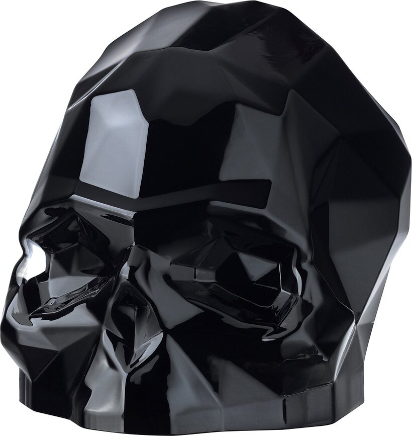 Figura decorativa Memento Mori, calavera, tamaño L, negra