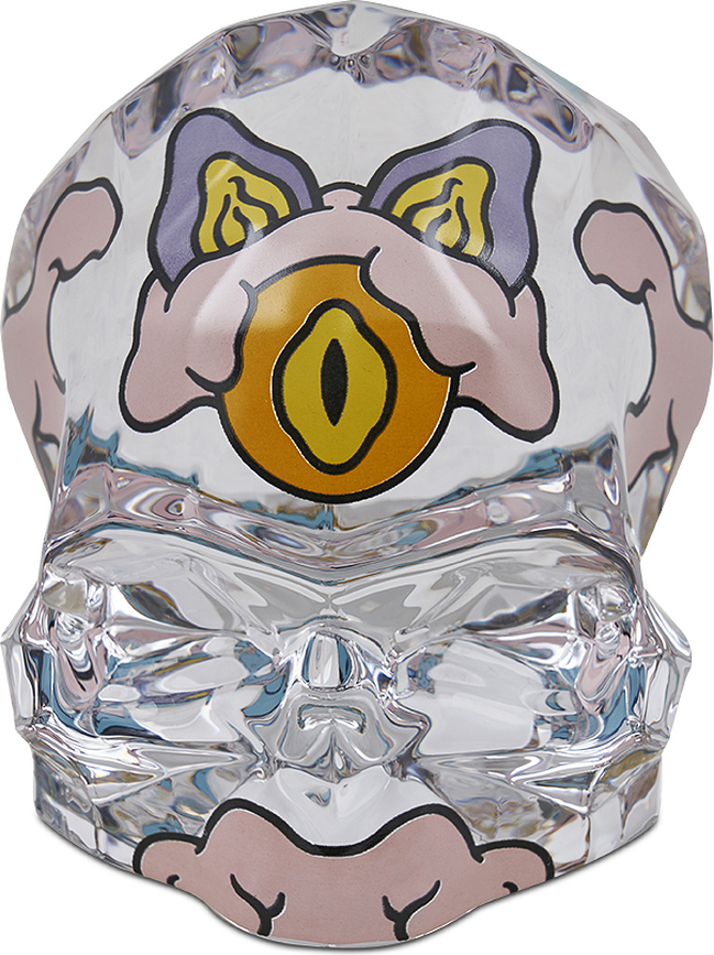 Figura decorativa Memento Mori Rock & Pop by Cins3000, forma de calavera