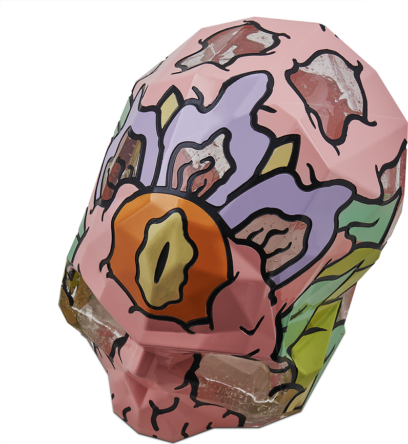 Figura decorativa calavera Memento Mori Rock & Pop by Cins3000, talla S