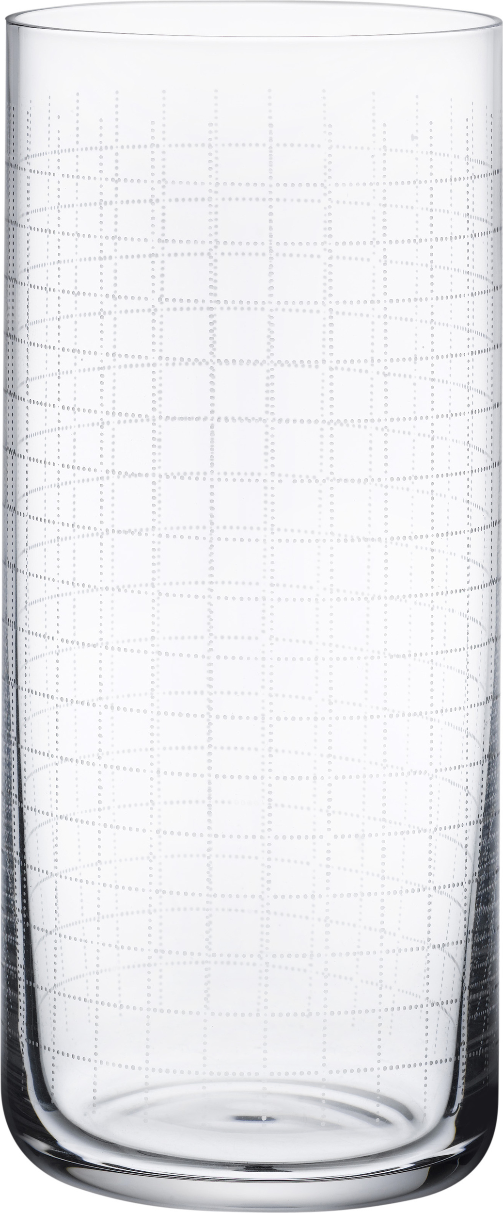 Finesse Grid Crystal Drinking Glasses - Set of 4