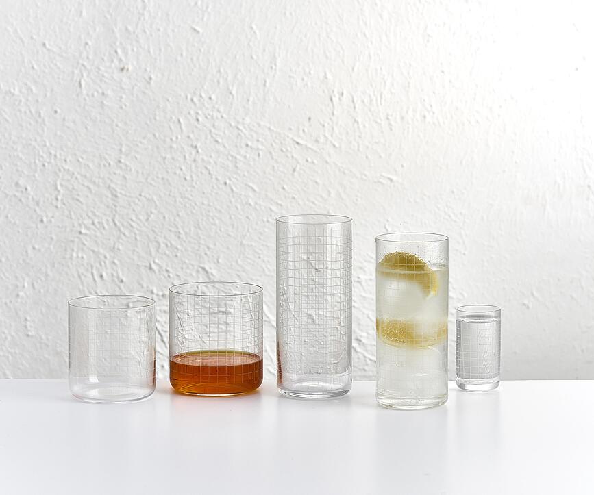 Finesse Grid Ποτήρια Ουίσκι, 300 ml, 4 τμχ