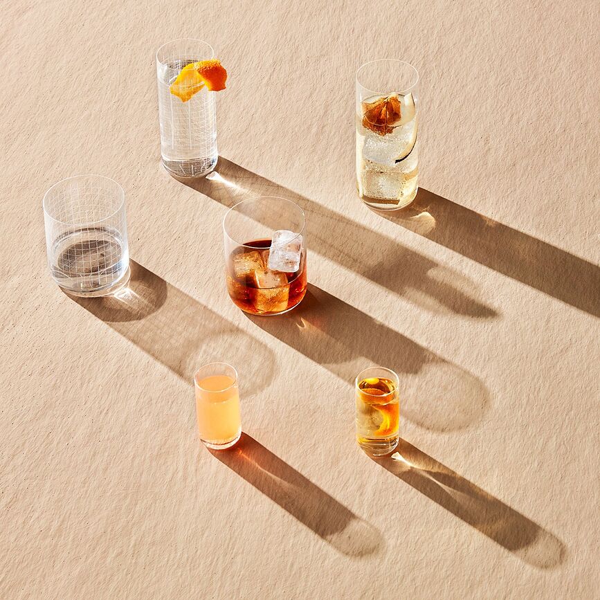 Finesse Grid Verres à whisky 300 ml, Lot de 4