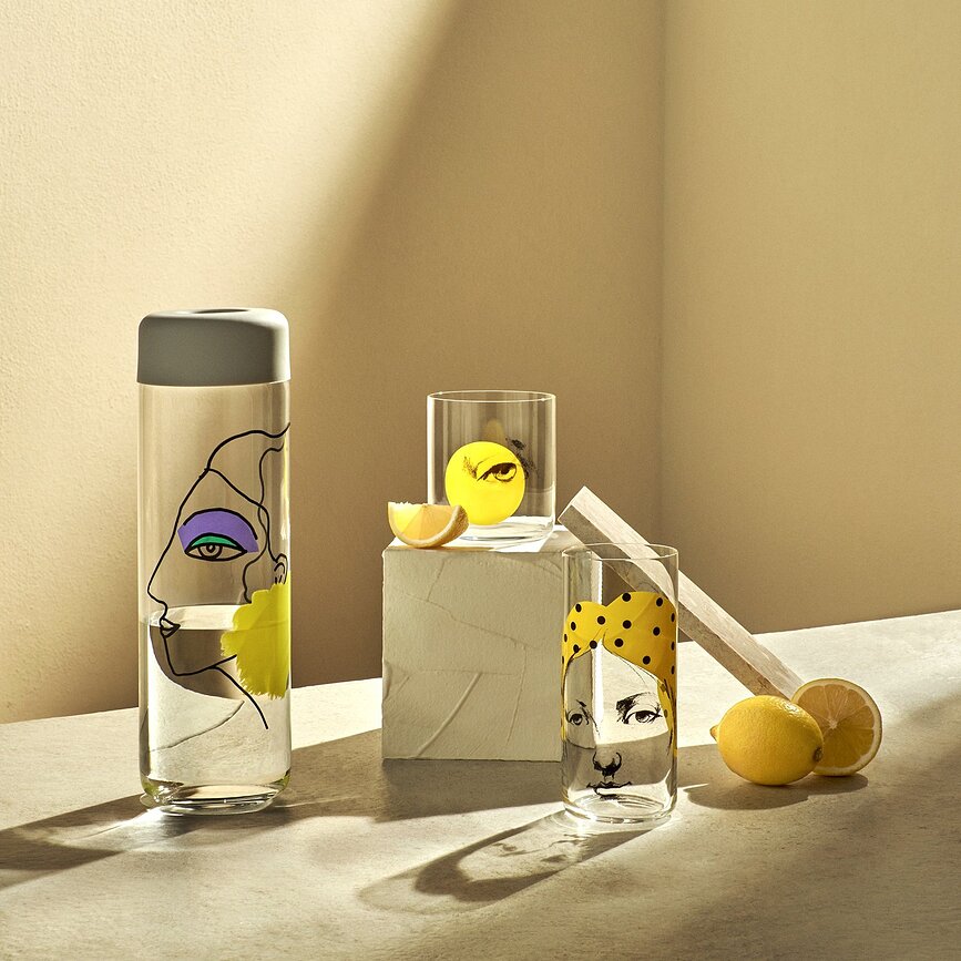 Finesse Rock & Pop Steklenica za vodo, roza