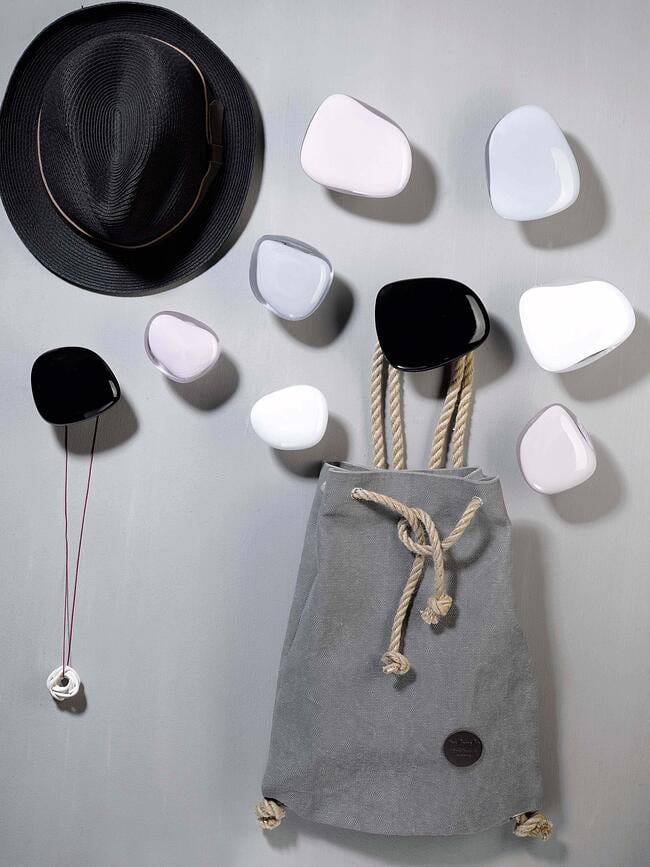 Gancho de pared Pebbles S, blanco