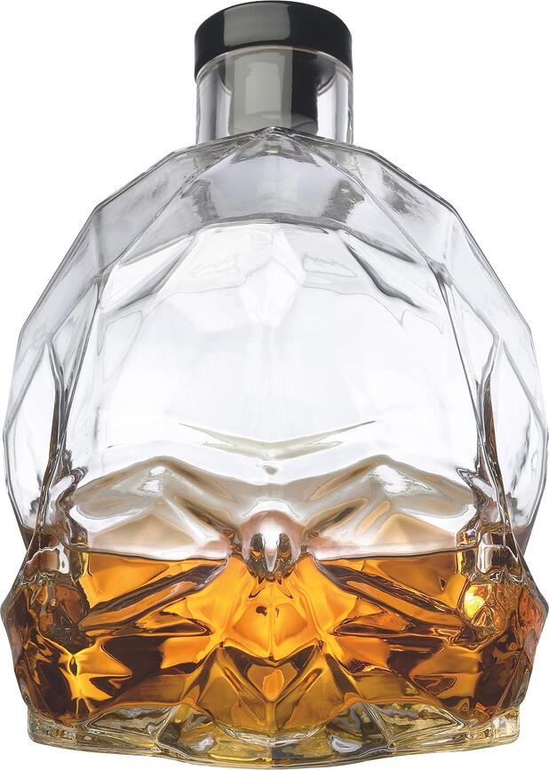 Garrafa para Whisky Memento Mori, diseño calavera